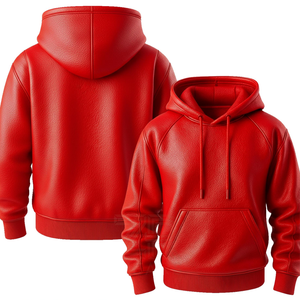 Sudaderas con capucha de cuero para hombre, chaquetas de cuero informales para mercados de exportación que ofrecen un aspecto elegante, comodidad térmica y un ajuste relajado. - Product Image 2