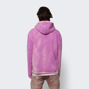 Custom streetwear Hoodies pullover oversized hoodie men's Sun Faded vintage washed Distreesed Bottom hoodie Kangro Pocket Hooded - Product Image 3