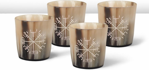 Verres à shot en corne de viking Telover Enterprises, faits à la main, en corne de bœuf naturelle, style rustique américain, pour whisky - Product Image 4