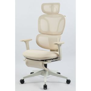 Sedia da Ufficio Ergonomica con Schienale Alto, Supporto Lombare Dinamico, Poggiatesta 2D, Braccioli 2D e Poggiapiedi - Product Image 4