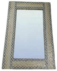 Luxury Lacquer <b>MOP</b> Mosaic <b>Wall</b> Mirror Round Hanging Mirror for Living Room Hallway Bathroom Vanity - Product Image 1