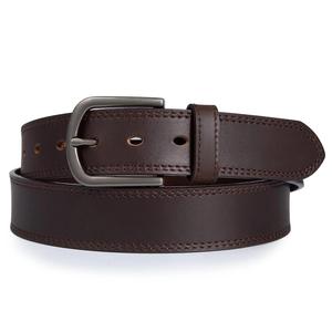 Ceinture décontractée pour homme en cuir véritable 2026, noire et marron, sur mesure, respirante, avec boucle ardillon en alliage - Product Image 1