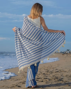 Sari de Bambú y Algodón KV Midnight Mirage Stripes con Blusa sin Coser, para Fiesta, Sin Arrugas, de Secado Rápido - Product Image 6