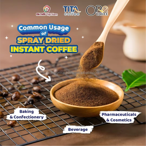 กาแฟสำเร็จรูปชนิดผงรสขมคาเฟอีนสูง 100% กาแฟโรบัสต้าเวียดนาม อบแห้งแบบพ่นฝอย ละลายได้ จำหน่ายส่งจากโรงงานอุตสาหกรรม - Product Image 2