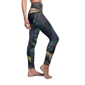 New Design High Waist Breathable Eco-Friendly Knitted Fabric 100% Polyester Most Selling Women Streetwear Activewear Leggings - Product Image 1