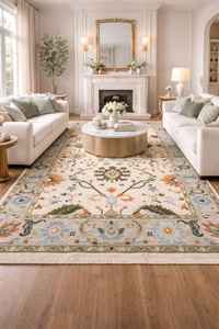 Tapis d'intérieur moderne de style persan en laine/soie, antidérapant, adapté aux animaux domestiques, 1 pièce, décoration de salon |   Décoration d'intérieur à motifs abstraits - Product Image 2