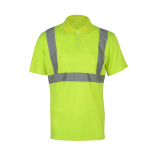 Camiseta de Seguridad de Alta Visibilidad, 100% Algodón, Diseño de Primera Calidad, Color Naranja, Ropa de Trabajo de Seguridad para la Construcción, Reflectante, Tipo Polo - Product Image 2