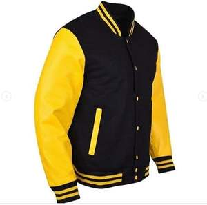 Chaqueta Varsity Personalizada con Mangas de Cuero y Cuerpo de Lana para Hombre, Chaqueta Bomber de Béisbol de la Mejor Calidad con MOQ Bajo - Product Image 6