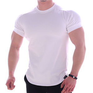 T-shirt de sport pour homme, coupe slim, éco-responsable, respirant, séchage rapide, pour entraînement, course à pied, athlétisme, vêtements de sport actifs - Product Image 2