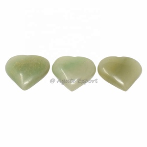 Fabrication de haute qualité Aventurine verte naturelle personnalisée Coeurs gonflés de guérison Coeur en cristal poli de poche Amour à vendre - Product Image 1