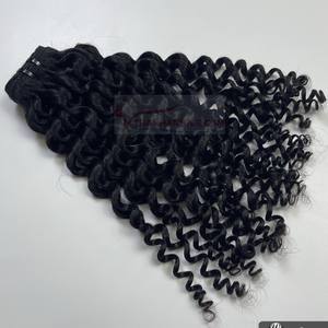 Haute Qualité 100% Bundles De Tissage De Cheveux Humains Vapeur Bouclés Afro Wave Extensions Frontales Top Tendance Chaud Cru Soigneusement Vague Naturelle - Product Image 5