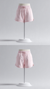 Nuevos pantalones cortos casuales de verano para mujer: cintura con cordón, ajuste relajado, bolsillos laterales, tela suave de mezcla de algodón, cintura elástica - Product Image 5