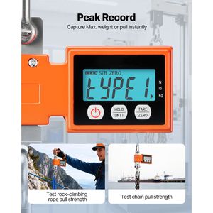 Báscula Industrial de Grúa de Alta Resistencia, Capacidad Máxima de 1100 Lbs/500 kg, Carcasa de Aluminio Fundido con Pantalla LCD, Báscula Digital Colgante - Product Image 4