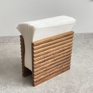 Porte-serviettes en bois artisanal décoratif pour table à manger, cuisine, restaurant, café, hôtel, rangement de papier absorbant - Product Image 6