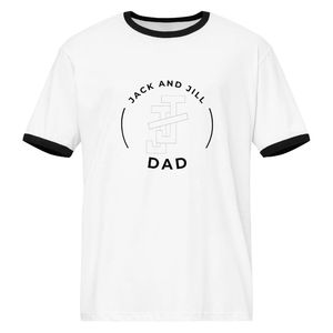 Jack and Jill <b>Dad</b> Classic Ringer T <b>Shirt</b> Unisex Short Sleeve Graphic Tee Contrast Neck and Sleeve Trim Soft Cotton Casual - Product Image 1