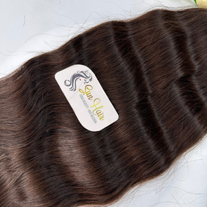 Alta calidad Super doble dibujado Grado Superior cabello a granel onda Natural #2 Color cutícula completa alineada 100% extensiones de cabello humano Real - Product Image 4