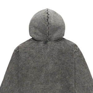 Venta al por mayor de gran tamaño pulóver con capucha hombres 65% algodón 35% poliéster Vintage diseño desgastado lavado ropa de entrenamiento con capucha - Product Image 4