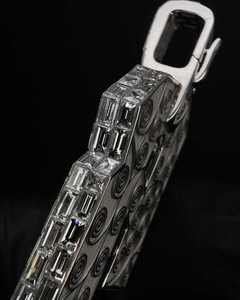 จี้ฮิปฮอปตัวอักษร R แบบกำหนดเอง S925 ประดับเพชรโมอิสซาไนต์ทรงบาแกตต์ ผ่านการทดสอบเพชร ได้รับการรับรองจาก GIA ชุบโรเดียม - Product Image 3