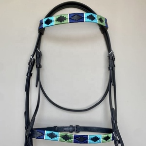 Bridas de polo de cuero genuino de calidad superior, brocas ecuestres occidentales duraderas para montar a caballo, productos de alta gama para caballos - Product Image 2