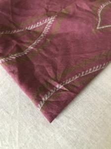 Tela de algodón estampada a mano con motivos de hojas Buta |   Textiles Étnicos Indios - Product Image 4