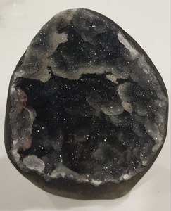 Apofilita, Espuma Libre de Chelcedonia Negra con Geoda Steelbite, Jalgao, Maharashtra, India, la Mejor Calidad - Product Image 4