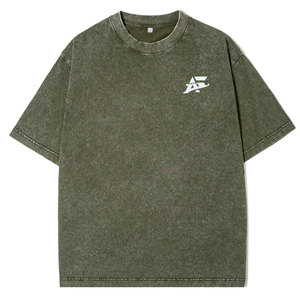 T-shirt en tissu doux au toucher, effet délavé, avec construction respirante, t-shirt premium effet délavé pour un confort quotidien - Product Image 1