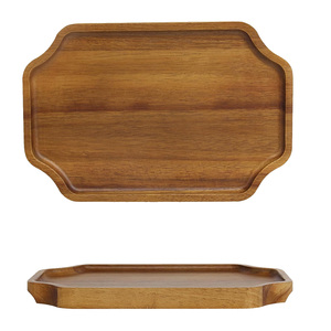 Plateaux de service en bois d'acacia sans danger pour les aliments plateau décoratif en bois planche à charcuterie service de fête et plateaux pour plat à salade de fruits - Product Image 4