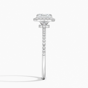 BOJ <b>Ring</b> 0100 Asscher Cut 925 Silver Halo Stone Prong Setting Solitaire Diamond <b>Ring</b> 2ct D Color VVS1 Moissanite GRA Certified - Product Image 3