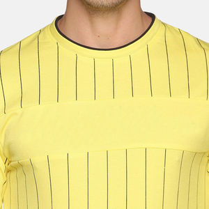 Suéter Casual de Punto con Cuello Redondo y Rayas Amarillas para Hombre, Corte Regular, para Otoño - Product Image 5