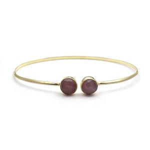 Beautiful <b>Copper</b> Rutile Gemstone Bracelet Gold Plated Two Red Gemstone Bracelet Jewelry Handmade Adjustable Bracelet Jewelry - Product Image 6