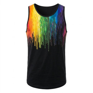 เสื้อกล้ามพิมพ์ลายกราฟิกแบบซับลิเมชั่นสำหรับผู้ชาย สไตล์ลำลองแนวสตรีทแวร์ ขายส่งจำนวนมาก รับออกแบบลายเสื้อกล้ามตามสั่ง - Product Image 6