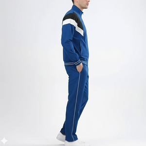 Distress <b>Embroidery</b> Hoodies and Sweat Pants <b>Set</b> Premium Quality Breathable Custom Applique Embroidered Patchwork Tracksuit <b>Sets</b> - Product Image 3