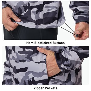 Detachable Hood Men Windproof Polyester <b>Jacket</b> Removable Cap Sport Coat Adaptable Performance Athletic Winter Outerwear Clothing - Product Image 3