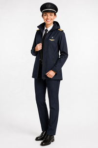 Custom Airline Pilot Uniforms OEM ODM | Premium Tailored Women Full Sleeve Complete Set | Pilot Waterproof <b>Rain</b> <b>Jacket</b> Uniform - Product Image 2