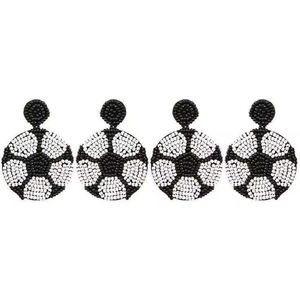 Pendientes colgantes bordados con cuentas de semilla de calabaza, diseño de mariposa y cuentas de semilla de girasol, para mujer - Product Image 4