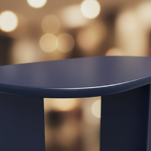 Mesa de Centro/Mesa Auxiliar de Madera de Caucho Duradera con Chapa de Roble MDF, Mesa de Café Moderna para Sala de Estar, Dormitorio, Decoración del Hogar, Color Azul Marino - Product Image 6