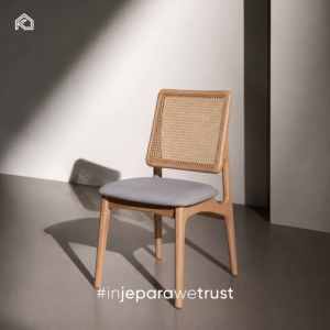 Modern European Asoka <b>Stacking</b> <b>Dining</b> <b>Chair</b> Teak Wood Frame Natural Rattan Eco-Friendly PP Material Apartment Outdoor Hotel - Product Image 1