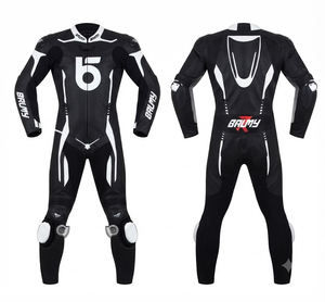 Traje de Carreras Personalizado para Hombre en Cuero Vacuno/Canguro, Mono de Una Pieza con Armadura de Nivel 2 CE, Hecho a Medida, Protección OEM - Product Image 1