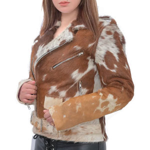 Veste en cuir de vachette pour femme, nouvelle collection automne-hiver, qualité supérieure, manches longues, faible MOQ. - Product Image 4