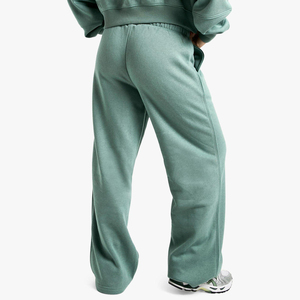 2025 Latest Design Custom High Quality Flared <b>Trousers</b> Regular Fit Pants <b>Summer</b> Flat Front 100% Cotton OEM Women <b>Trousers</b> - Product Image 5