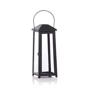 Lanterne suspendue en métal noir, porte-bougie, panneau en verre, lanterne décorative, intérieur, extérieur, jardin, décoration de la maison, éclairage - Product Image 5