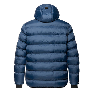 Oem High Quality Winter Men's Hooded Canvas Puffer Jacket <b>Waterproof</b> Breathable Outdoor Warm Quilted Plus Size OEM Service - Product Image 5