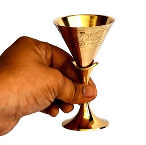 Gobelet en verre et laiton de qualité supérieure, fait main, élégant, traditionnel, pour la maison - Product Image 2