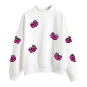 Sweat-shirt décontracté à col rond pour femme, coupe ample, respirant, avec patchs patchwork et sequins brodés, idéal pour la rentrée scolaire - Product Image 3