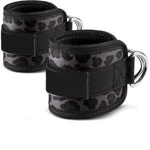 Sangles de cheville réglables en néoprène rembourré pour entraînement musculaire, support de fitness pour machines à câbles - Product Image 1