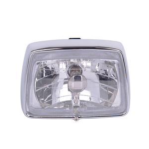 Conjunto de faro para motocicleta JY-15M1, faro delantero estilo retro con carcasa de hierro y lente de vidrio, 6V/12V - Product Image 1