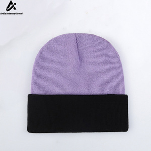 Wholesale Custom Super Quality <b>Wool</b> Blend Breathable Waterproof Unisex Jacquard Plaid <b>Beanie</b> Hats Custom Printed Logo Winter - Product Image 1