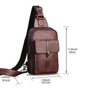 กระเป๋าเอกสารหนังสีน้ำตาลลายนูนพร้อมดีไซน์ลายมัดย้อม กระเป๋าซิปด้านหน้า 80 กรัม และหูหิ้วด้านบน - Product Image 3