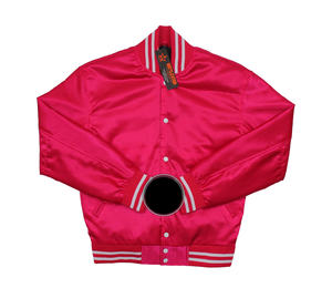 Chaqueta Bomber Varsity Personalizada de Nuevo Estilo, Bordado Personalizado con Nombre y Número, Logotipo Frontal, Impermeable, Resistente al Viento, de Seda, Unisex - Product Image 1