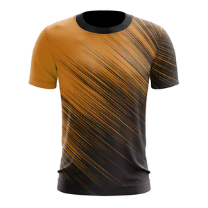 เสื้อยืดกีฬาคอกลมแขนสั้นผู้ชายแบบสั่งทำขายดี ผ้าถักเจอร์ซีย์ โพลีเอสเตอร์ 100% ระบายอากาศได้ดี แห้งเร็ว พิมพ์ลาย - Product Image 5